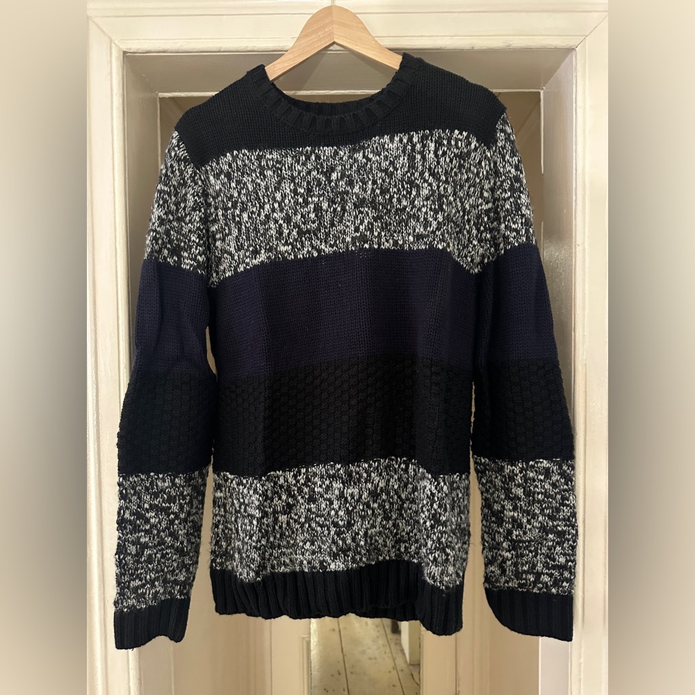 ASOS Men's Navy and Gray Sweater sz M